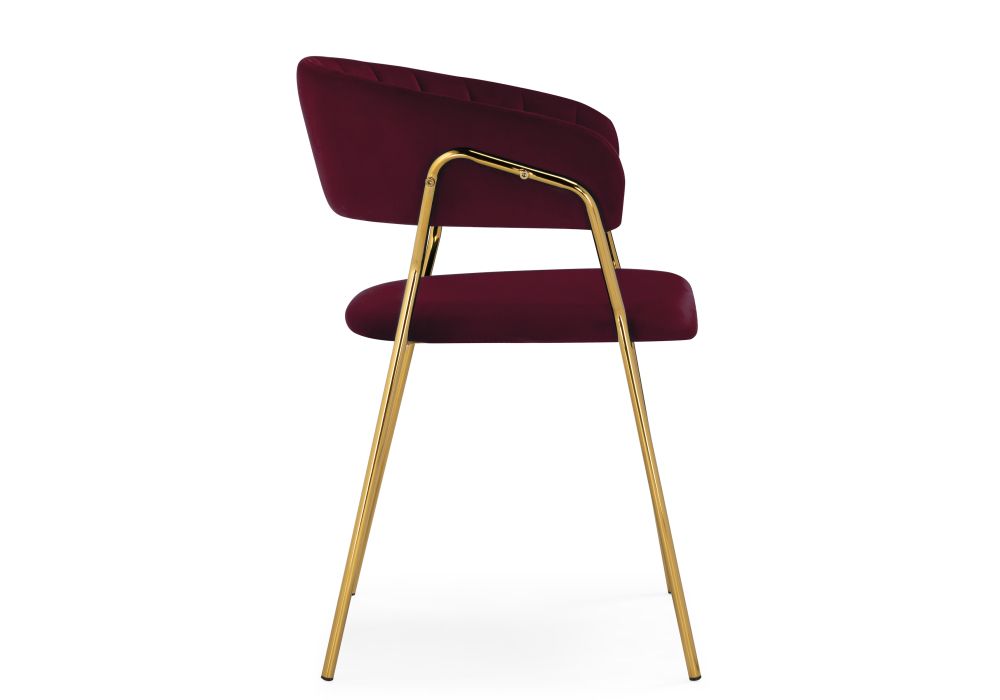 Стул на металлокаркасе Kamelia 1 wine red / gold