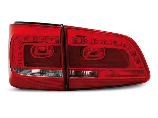 Задние фонари red white led для VW Touran II