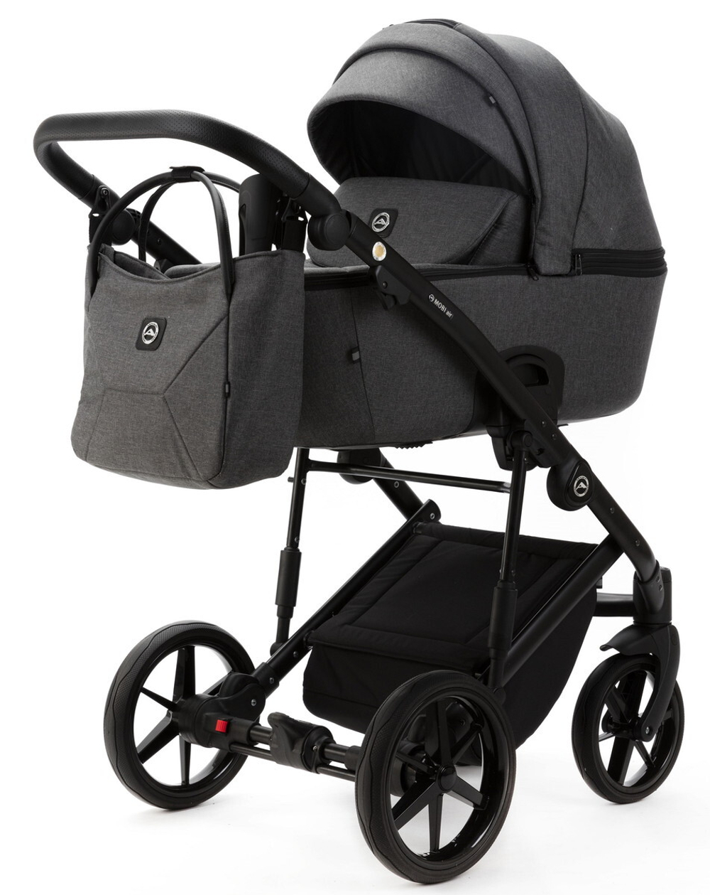 Детская коляска Adamex Mobi New 3 в 1 MN-TK57 ТЕМНО-СЕРЫЙ
