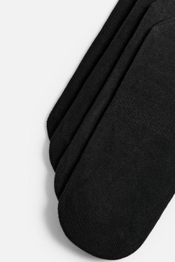 ZARA НАБОР ИЗ ЧЕТЫРЕХ ПАР КОРОТКИХ НОСКОВ, ЧЕРНЫЙ