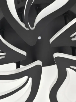 Люстра потолочная светодиодная с пультом ДУ Rivoli черная LED 120 Вт 3000 - 6000 К, светильник на кухню, в детскую, в спальню