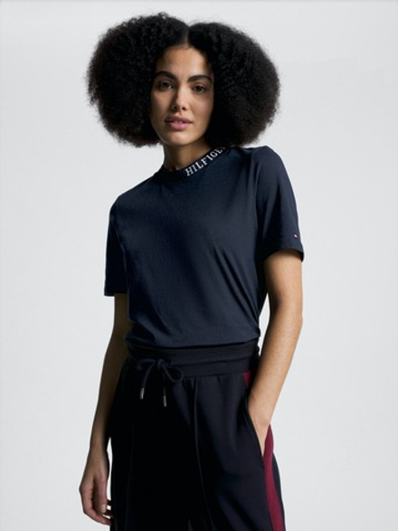 Футболка женская TOMMY HILFIGER REG MONOTYPE COLLAR C-NK SS