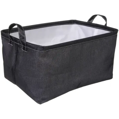 Коробка для хранения вещей с ручками «ВЕСТА», цвет черный, 38*26*21см