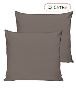 Наволочка комплект 2шт сатин Milky Garden "Зола" 70x70 см на молнии