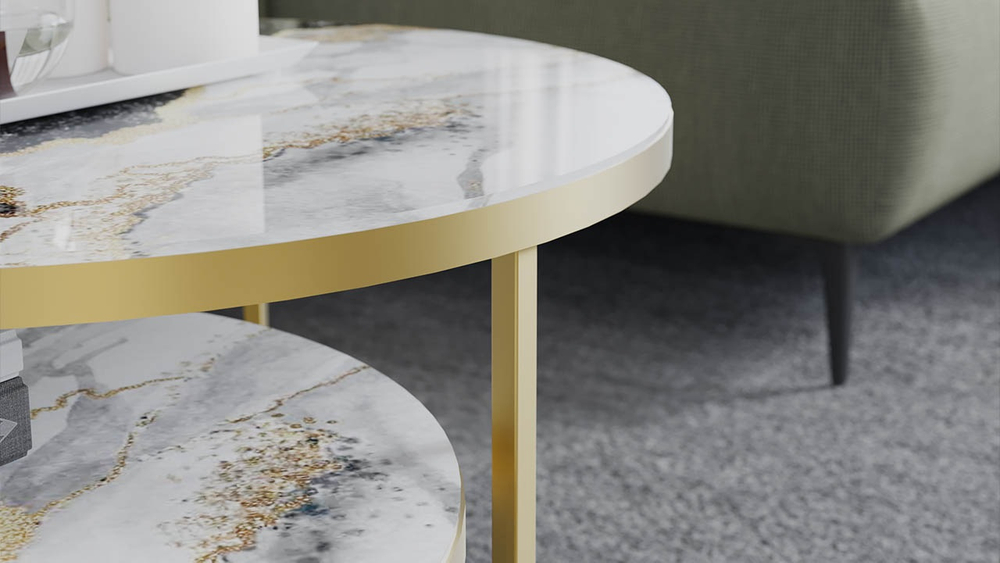 Вега (ТриЯ) Стол журнальный (металл - золото)