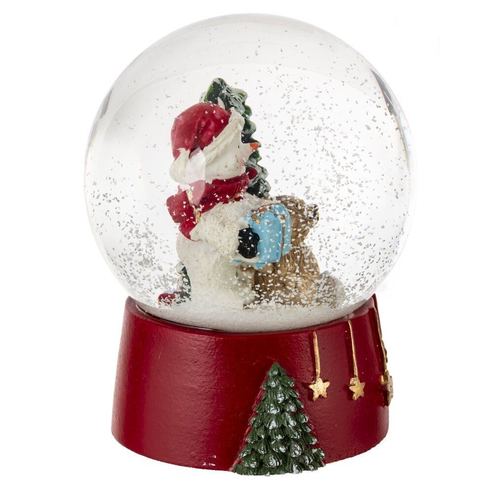 GAEM Фигурка декоративная "Дед Мороз/Снеговик/Медвежонок" в стекл шаре, L9 W8 H10 см, 3в.