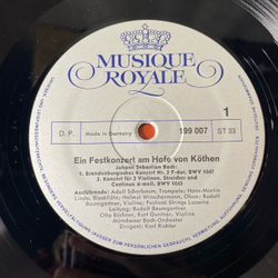 Винтажная виниловая пластинка LP Johann Sebastian Bach И. С. Бах, Ein Festkonzert Am Hofe Von Kothen Праздничный Концерт (Германия 1964)