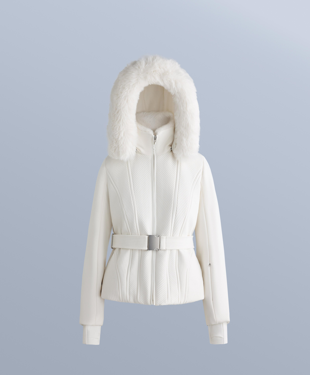 Oysho Водонепроницаемая куртка Primaloft® SKI супероблегающего кроя, белый