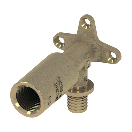 Уголок с настенным креплением TECEflex удлиненный,  16 х 1/2'', латунь