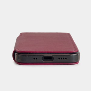 Чехол Benoit для iPhone 12 Mini из натуральной кожи теленка, цвета малины