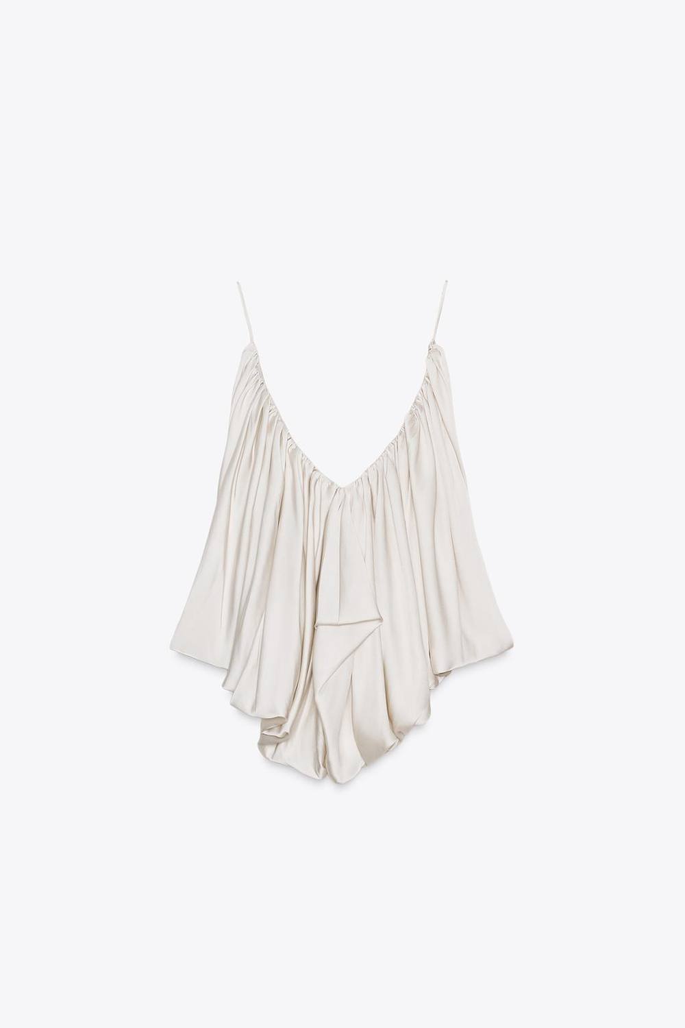 Атласный топ с драпировкой — zw collection