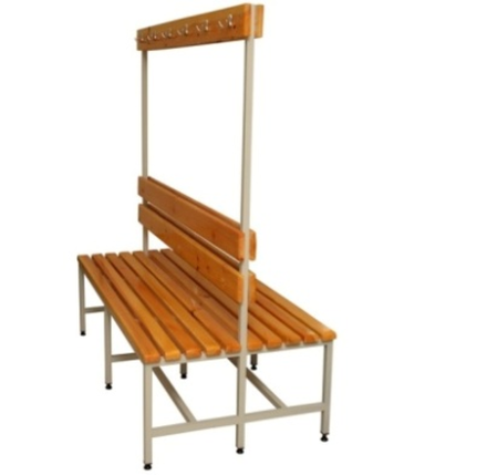 Лавочка двухсторонняя с вешалкой