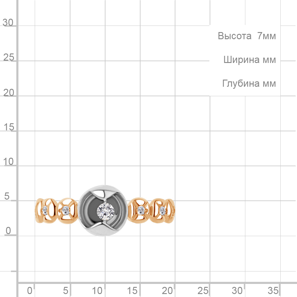 964158к Кольцо из Золота с бриллиантами