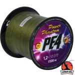 Шнур Power Phantom PE4, 1500м, зеленый #1, 0,16мм, 7,7кг