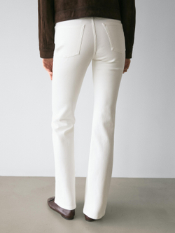 Massimo Dutti Джинсы-клеш зауженные, экрю