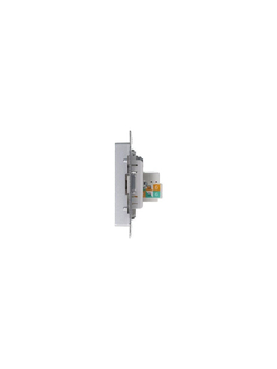 Розетка компьютерная + телевизионная 2-м AtlasDesign RJ45 кат.5E + TV механизм алюм. SE ATN000389