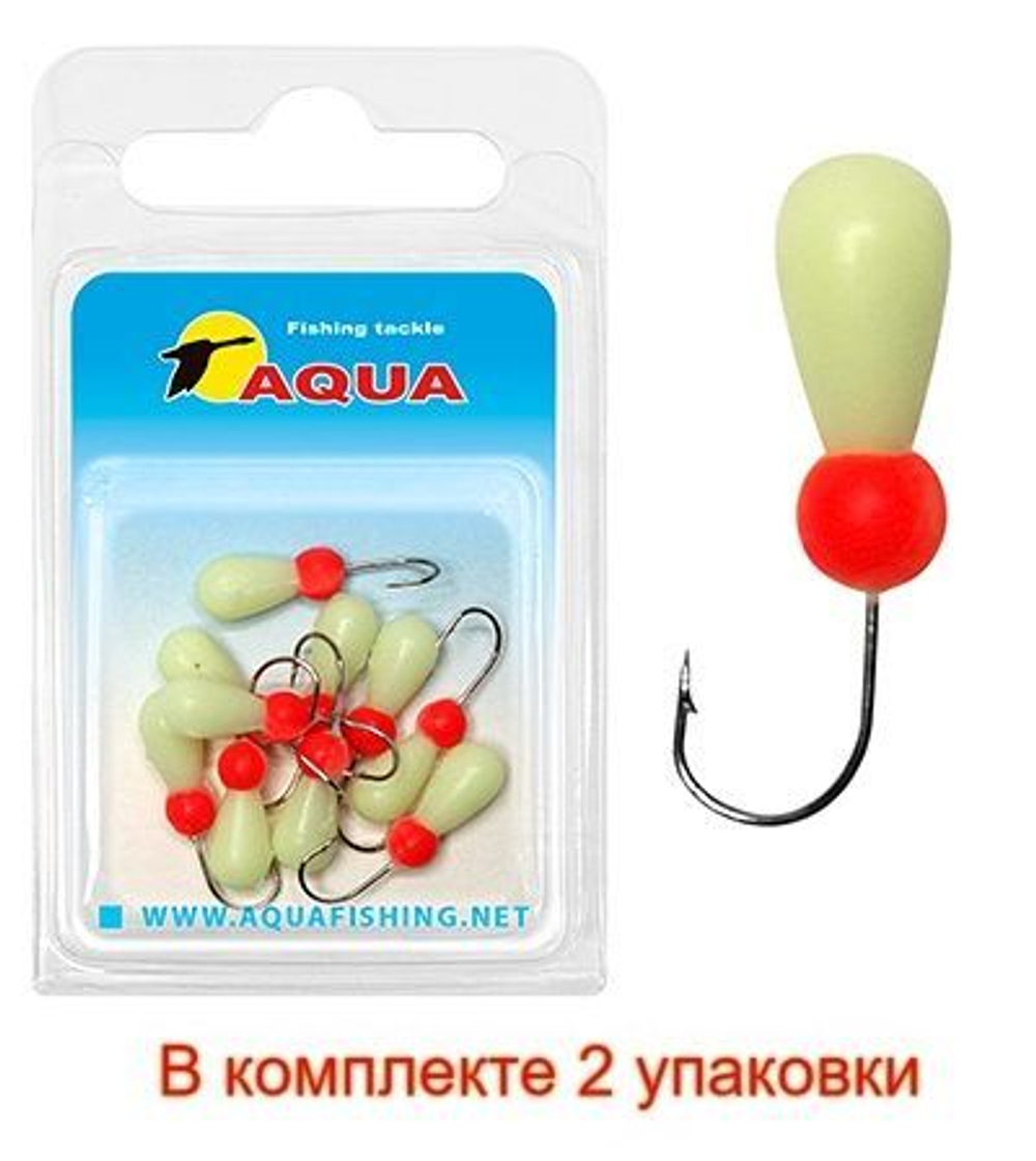 Мормышка фосфорная №79 КУКОЛКА, 2 упк по 10шт 0,25g
