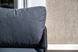 "Верона" лаунж-зона 5-местная плетеная из роупа (веревки), каркас алюминиевый темно-серый, роуп темно-серый