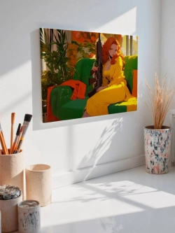 Картина на стену 40 X 50 Девушка с автомат