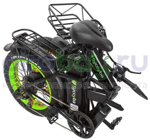 Электровелосипед Syccyba F10 Pro Dual 48V/23Ah (полный привод) - Салатовый обод фото №15
