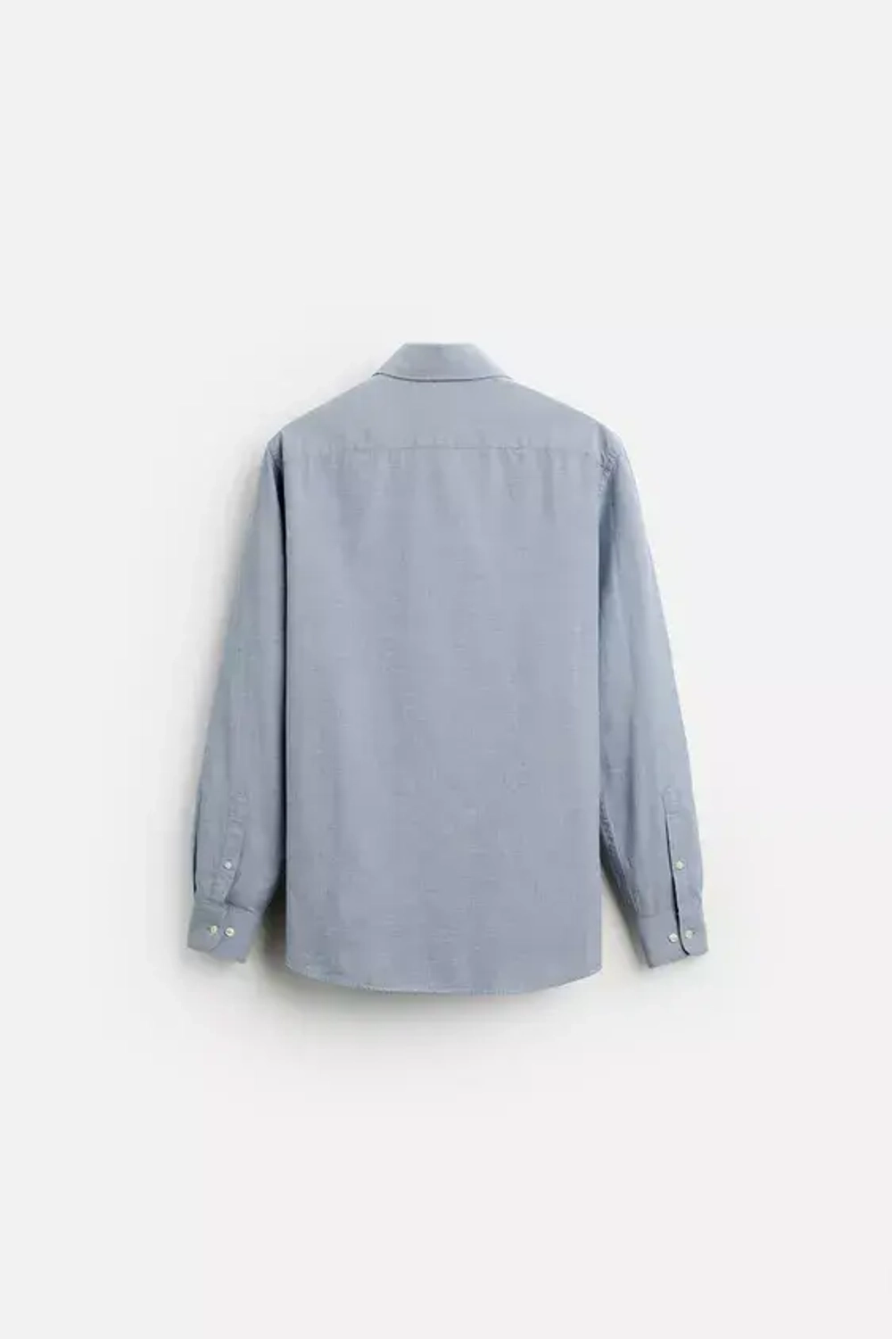 ZARА РУБАШКА ИЗ ТВИЛА В ПОЛОСКУ, СИНИЙ