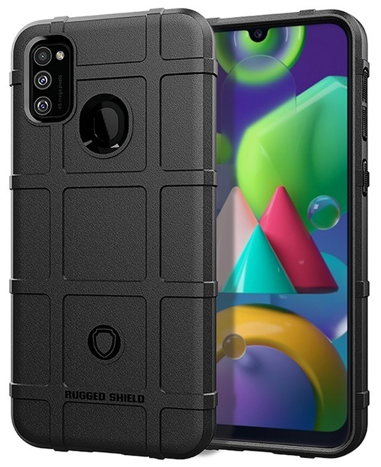 Чехол защитный на Samsung Galaxy M21 (m215f), черный, противоударный, серия Armor от Caseport