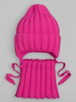 Шапка для девочки осенняя и снуд вязаный