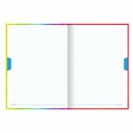 Блокнот БОЛЬШОЙ ФОРМАТ (206х291 мм) А4, 160 л., твёрдый, блок 5 цветов, клетка, BRAUBERG, "Градиент", 114408