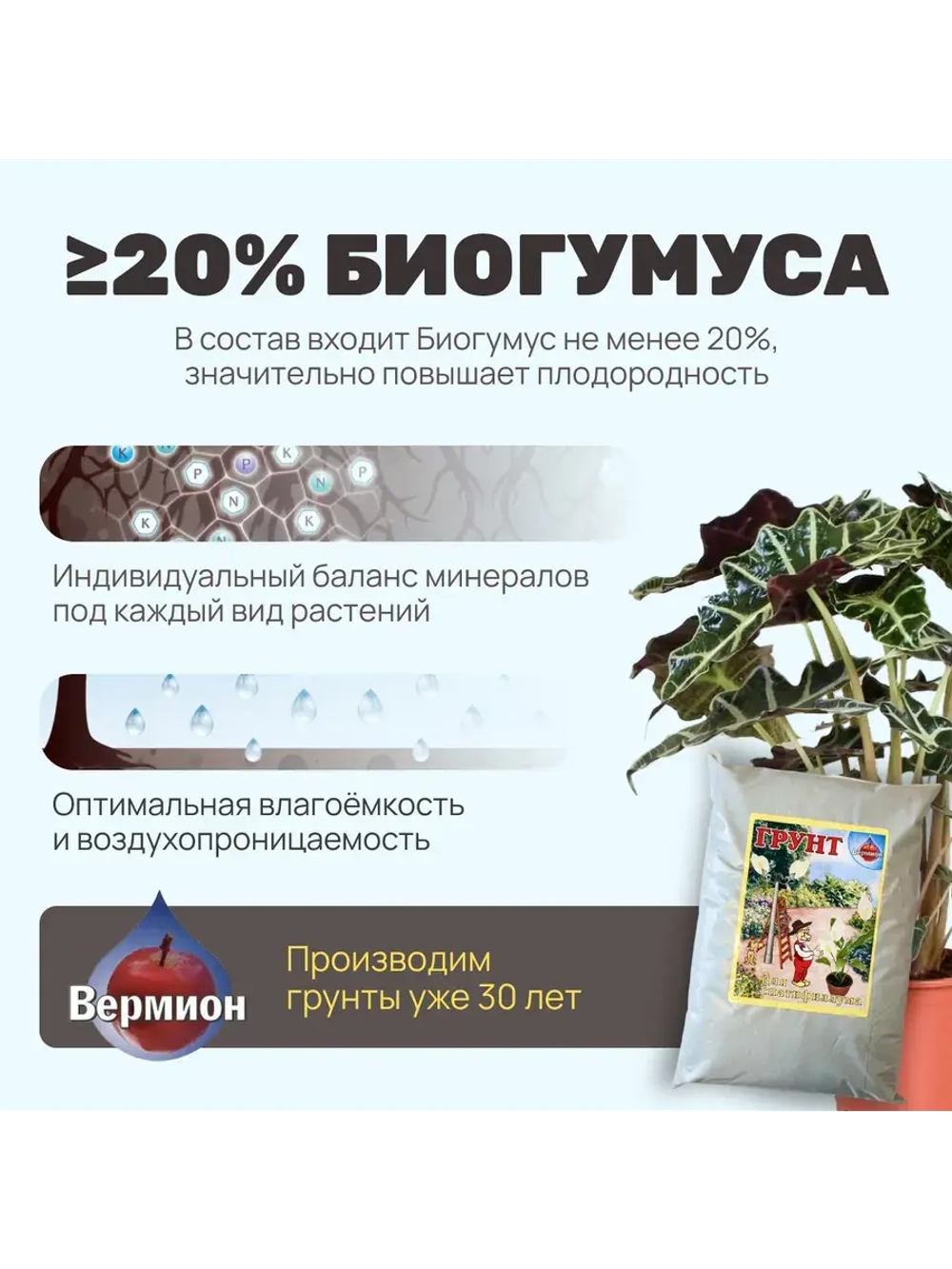 Органический грунт для спатифиллума 2,5 л