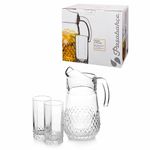 Набор столовый 7 предметов, кувшин 1250 мл + 6 стаканов 275 мл, стекло, PASABAHCE "ВАЛЬС", фирменная подарочная упаковка, 97675