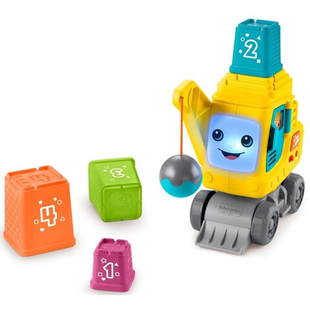 Fisher-Price - Веселый кран "Складывай и считай" + 4 блока HWY64 / артикул   HWY64  / GTIN 194735224166
