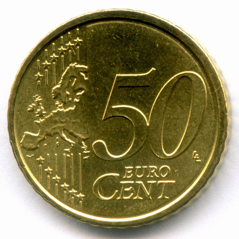 50 евроцентов 2014 год. Ватикан. Регулярный выпуск. Тип 5. Нордик UNC