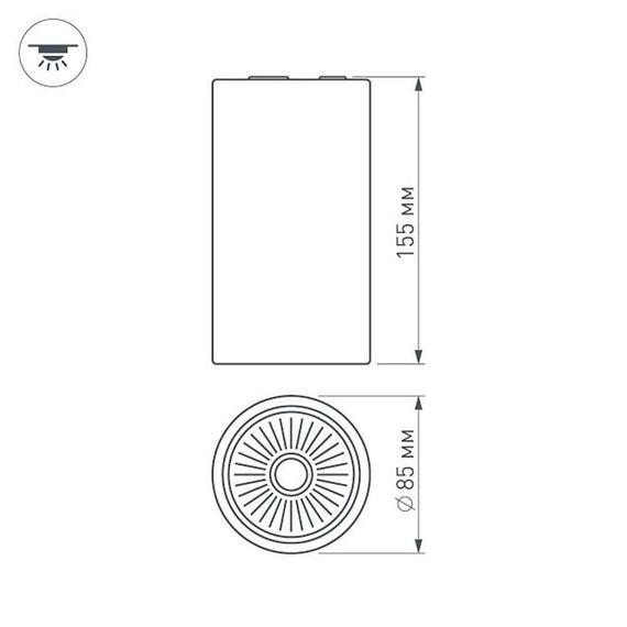 Потолочный светодиодный светильник Arlight SP-Polo-R85-1-15W Warm White 40deg 022938