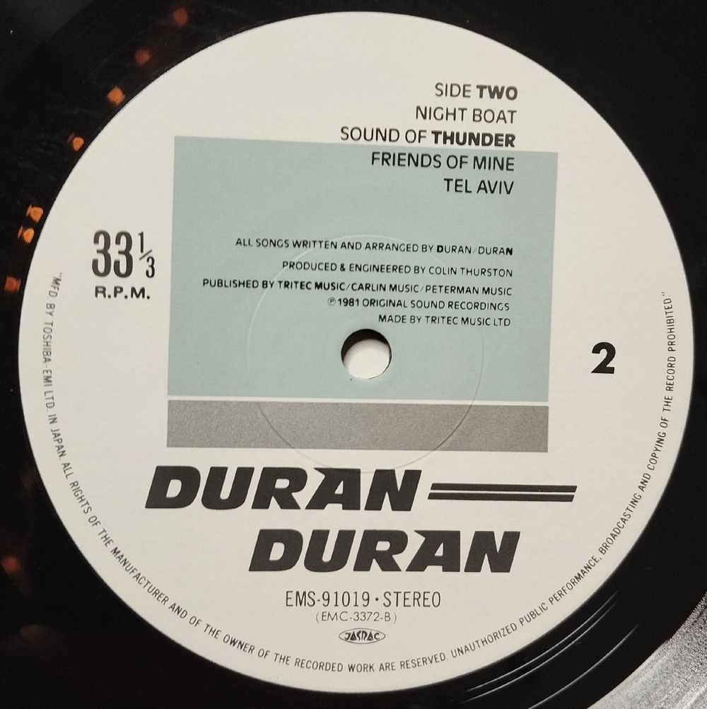 Винтажная виниловая пластинка LP Duran Duran (Japan 1981) (No Obi) Girls On Film