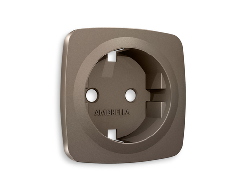 OP6360 Лицевая панель OMEGA (Темная бронза матовый) для электрической розетки с/з QUANT