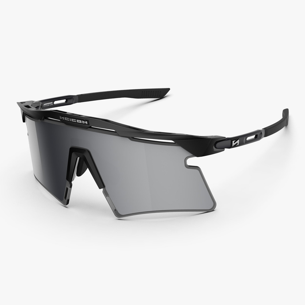 Спортивные очки c диоптриями Scicon Aeroshade 2.0 Titanium Sunglasses Black Matt Multi Mirror Silver + Pink