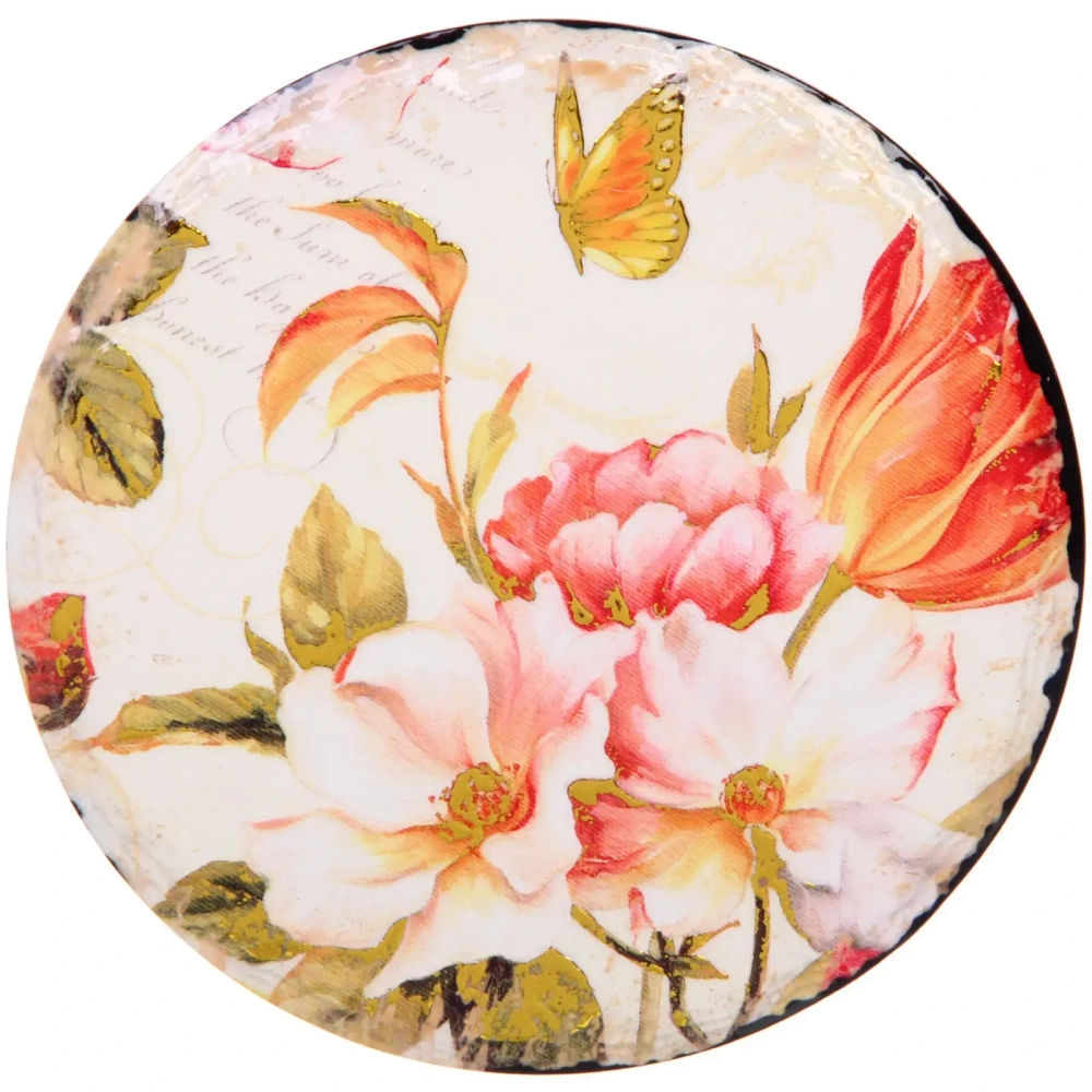 Подставка керамическая 16 см «Бабочка в цветах»