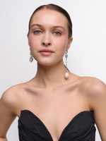 Серьги "Caramel eye pearl" Silver