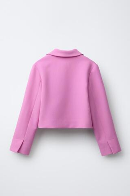 ZARA УКОРОЧЕННЫЙ БЛЕЙЗЕР, РОЗОВЫЙ