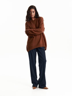 Свитер из мериноса и кашемира в карамельном цвете