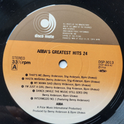 Винтажная виниловая пластинка LP Сборник АББА ABBA Greatest Hits 24 (Japan 1980) (Obi) Mamma Mia