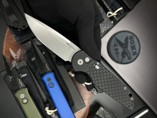 Складной нож Pro-Tech Tactical Response TR-3 MC1 c клинком из стали CPM-Magnacut, рукоять алюминий / серебро