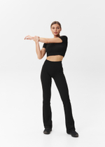 Легинсы бесшовные клёш с высокой талией