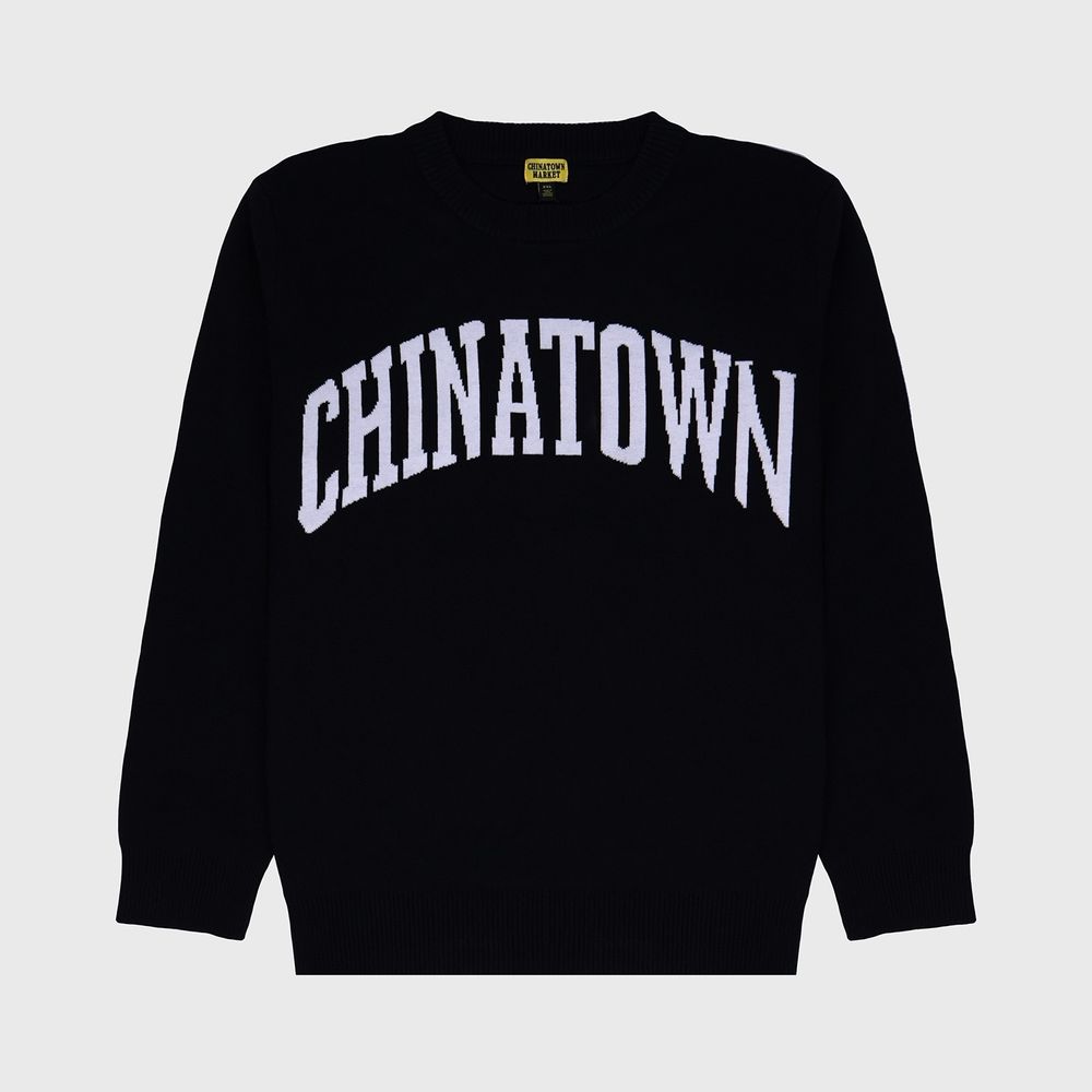 Свитер ChinaTown Market Arch Logo Black