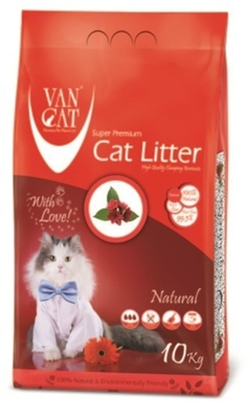 Van Cat Natural Комкующийся наполнитель "100% Натуральный", без пыли, пакет