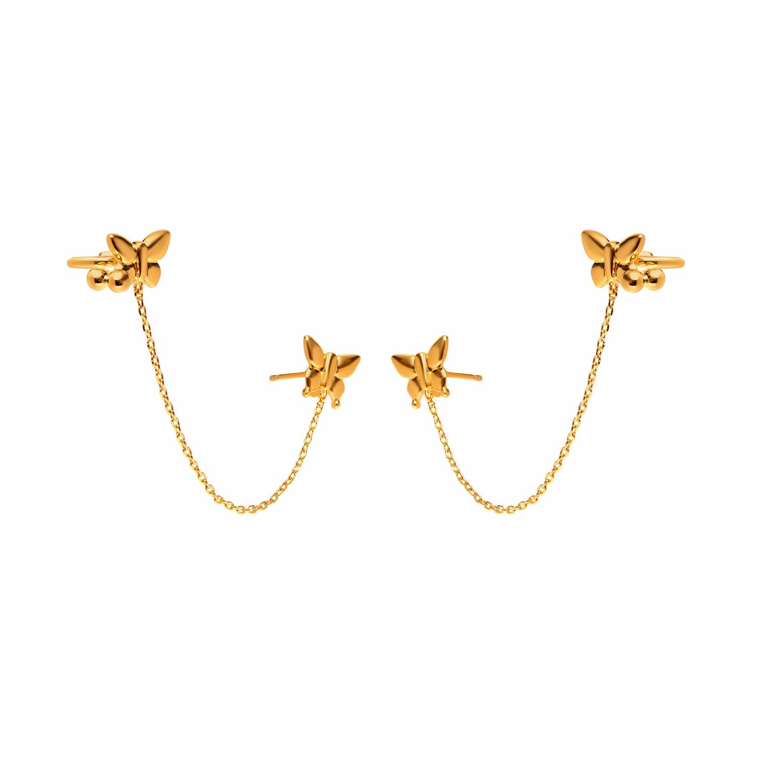 Серьги 90’s Butterfly Gold Earrings