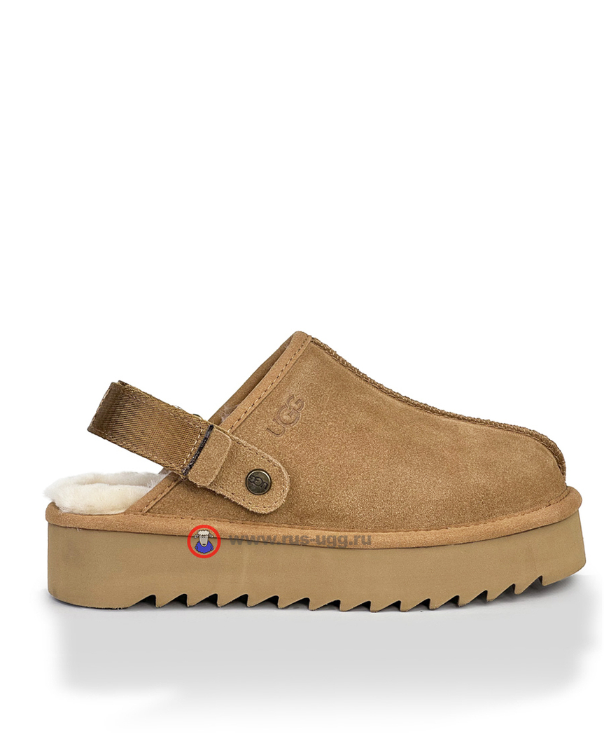 GOLDENSTAR CLOG PLATFORM Chestnut