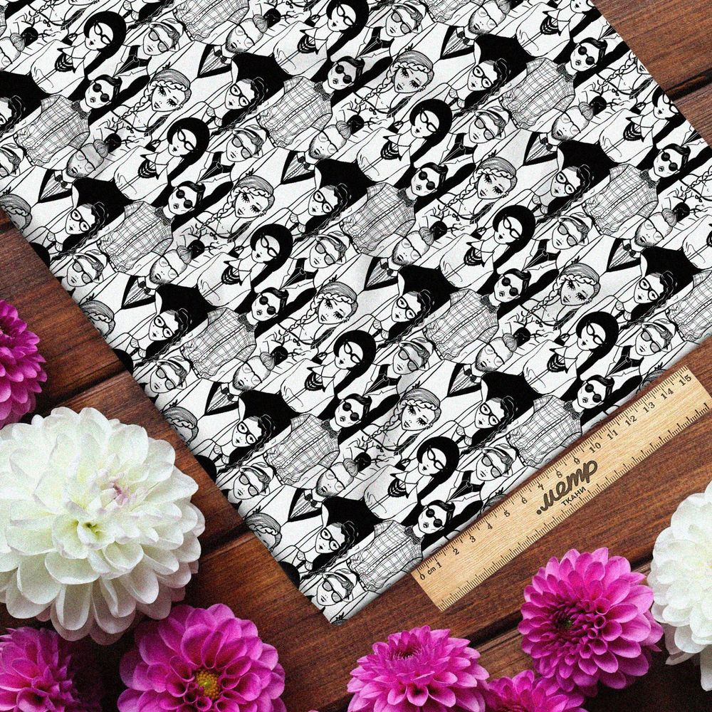 Ткань мембрана толпа девушек