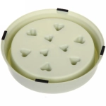 Миска пластиковая для медленного кормления «Колор-Сердечки» 19,5*18*4,3см цвет нежно-зеленый