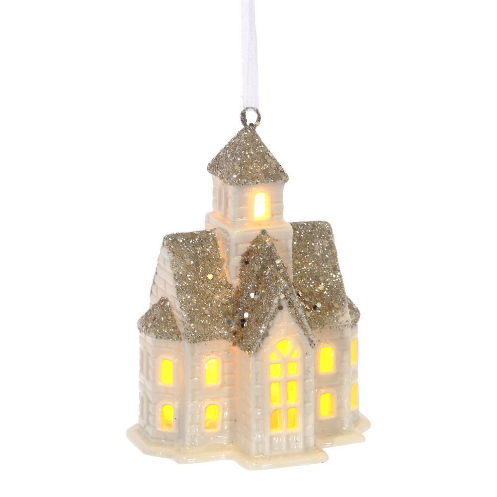 GAEM Украшение новогоднее "Домик" с подсветкой (LR44x2), L7 W5 H10 см, 3в.